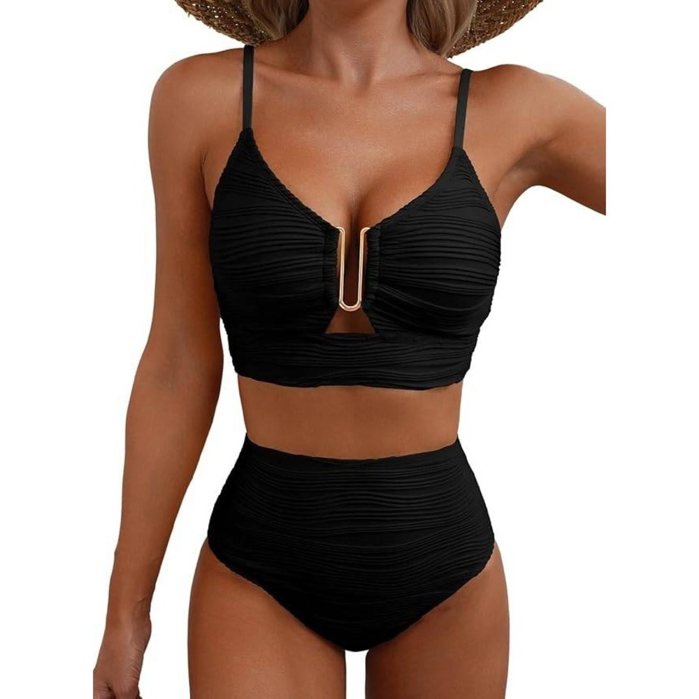 MSRP $44 Herseas Women's XL 2 Piece Bikini Set U-Wire Cutout Popular Swimsuit